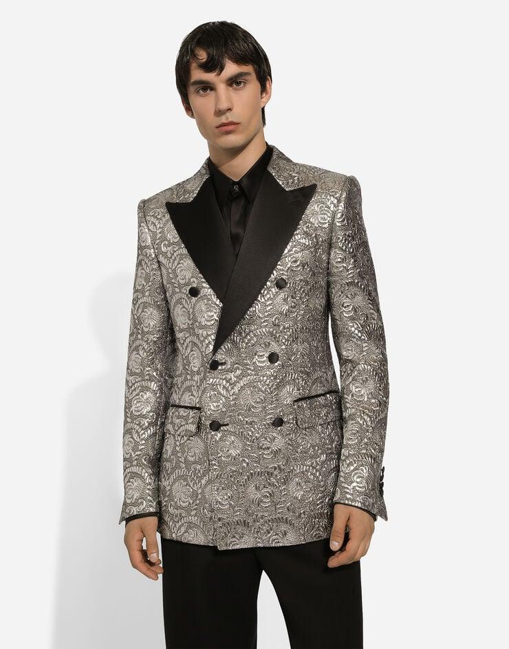 Dolce & Gabbana Chaqueta De Esmoquin Sicilia De Botonadura Doble En Jacquard De Lamé
