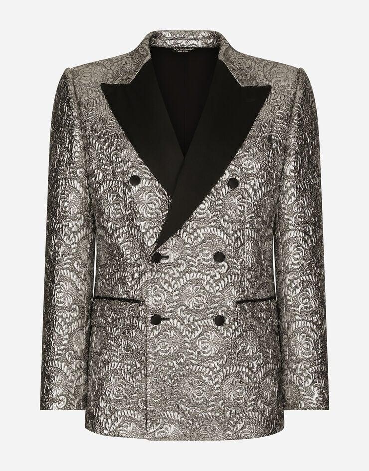 Dolce & Gabbana Chaqueta de esmoquin Sicilia de botonadura doble en jacquard de lamé