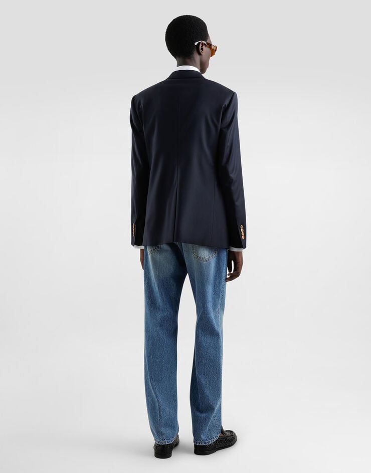 Dolce & Gabbana Chaqueta De Lana Con Botonadura Doble Y Parche