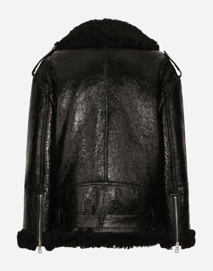 Dolce & Gabbana Chaqueta De Piel Ovina Con Borreguito