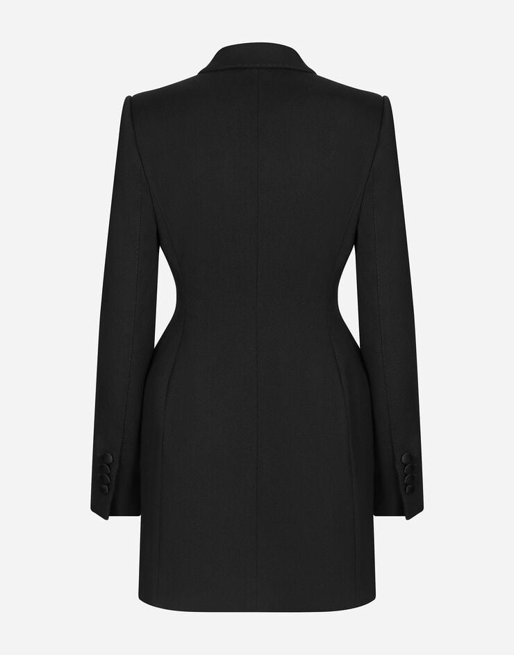 Dolce & Gabbana Chaqueta Larga Tipo Esmoquin Dolce De Botonadura Doble De Lana Elástica