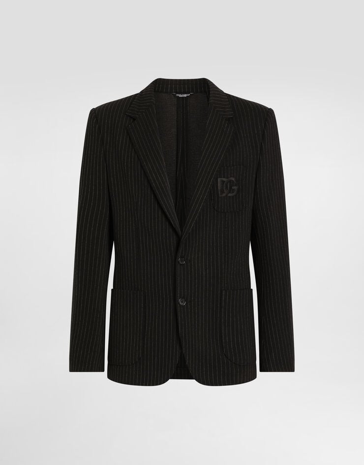 Dolce & Gabbana Chaqueta Portofino de punto elástico con rayas diplomáticas