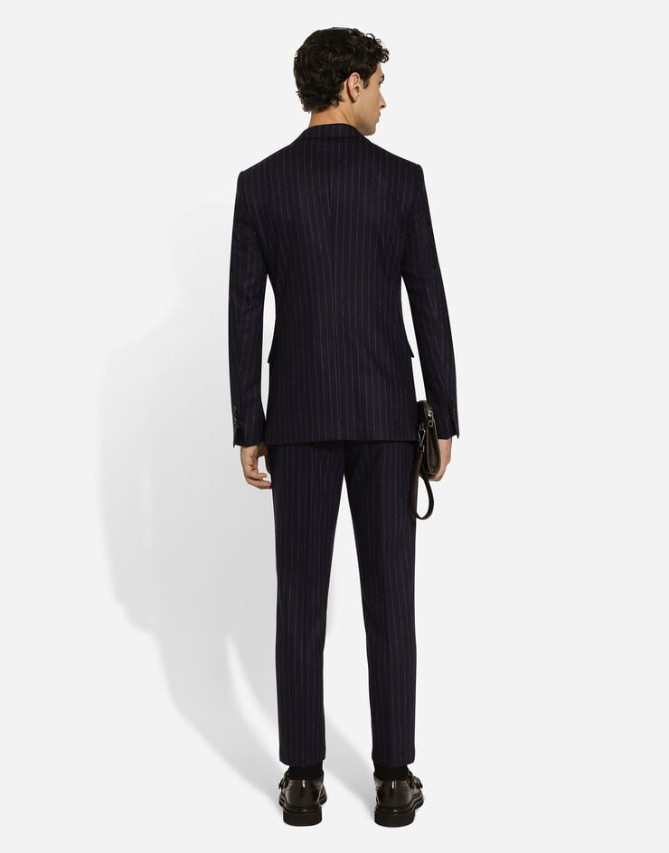 Dolce & Gabbana Chaqueta Taormina De Botonadura Sencilla De Franela Con Rayas Diplomáticas