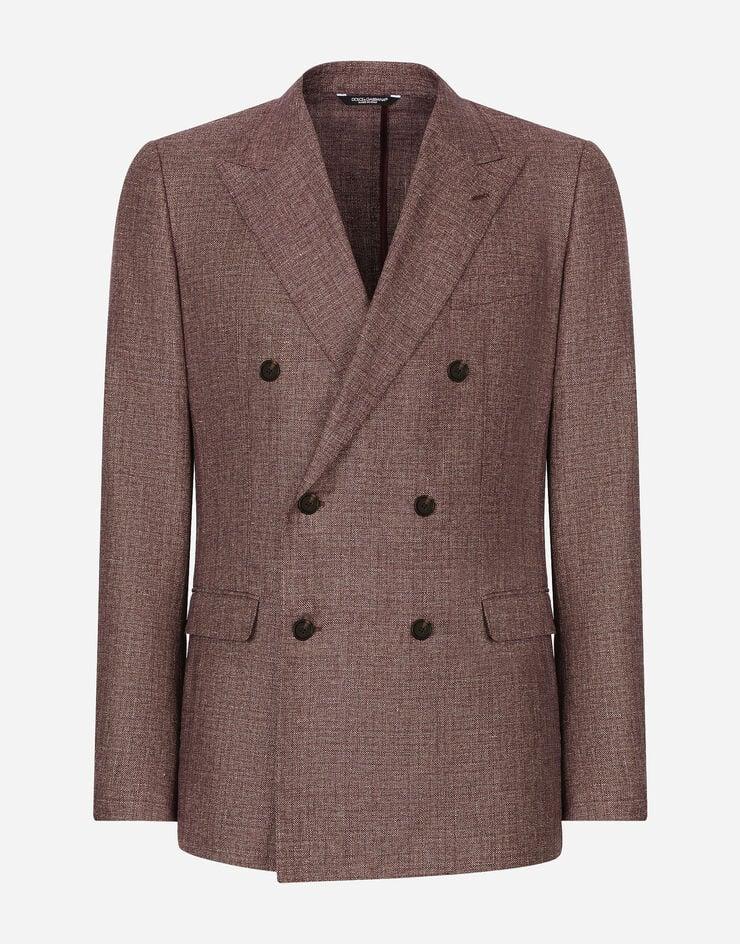 Dolce & Gabbana Chaqueta Taormina en mezcla de lino con botonadura doble