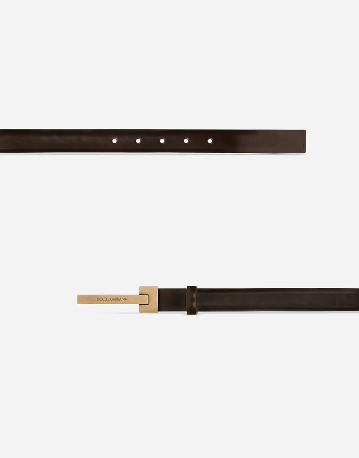 Dolce & Gabbana Cinturón En Piel De Becerro Cepillada