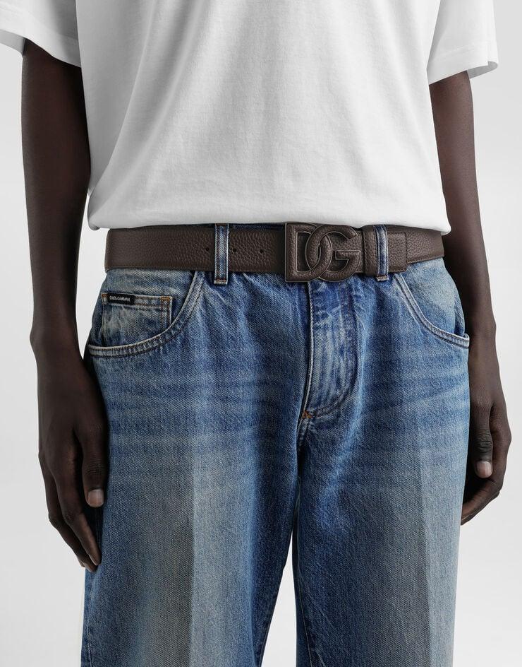 Dolce & Gabbana Cinturón En Piel De Becerro Con Estampado De Ciervo