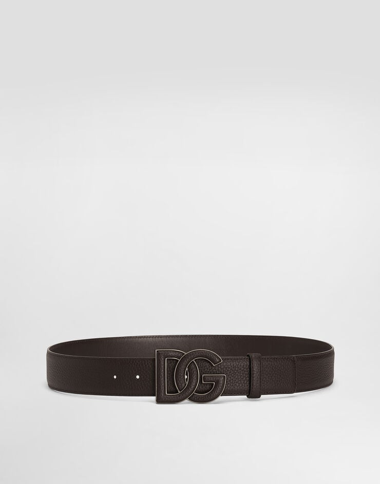 Dolce & Gabbana Cinturón en piel de becerro con estampado de ciervo
