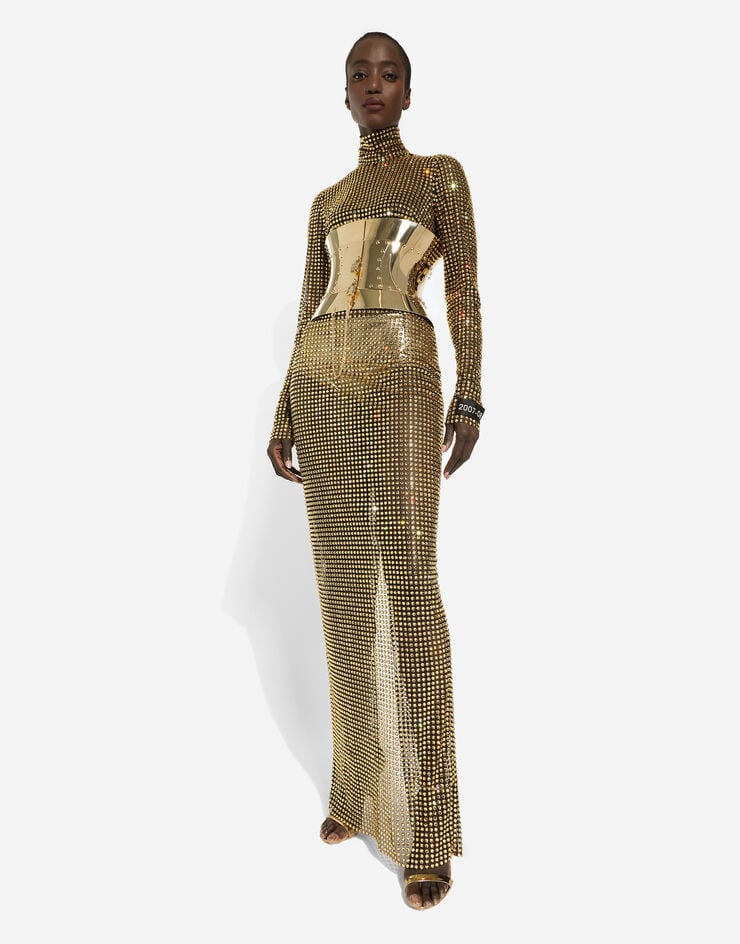 Dolce & Gabbana Cinturón Tipo Corsé Rígido Ancho Con Candados