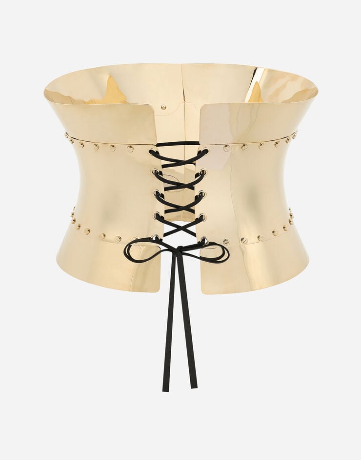 Dolce & Gabbana Cinturón Tipo Corsé Rígido Ancho Con Candados