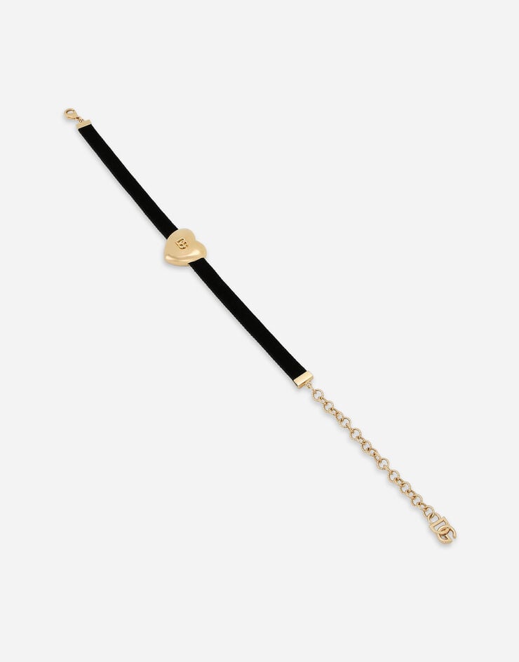 Dolce & Gabbana Collar Con Cinta De Terciopelo Y Corazón Con Logotipo DG