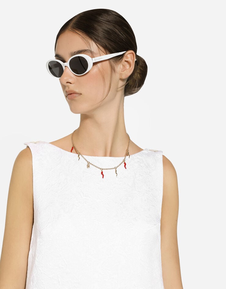 Dolce & Gabbana Collar Con Logotipo DG Y Detalles De Cuerno