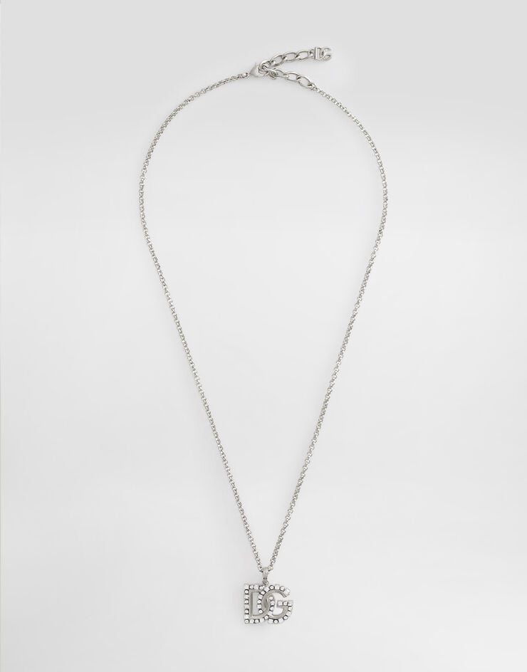 Dolce & Gabbana Collar de cadena fina con logotipo DG de strass