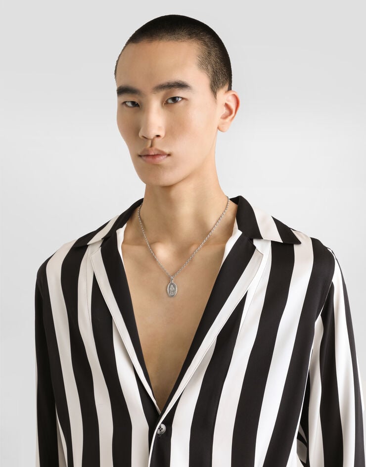 Dolce & Gabbana Collar De Metal Con Medallita Grabada