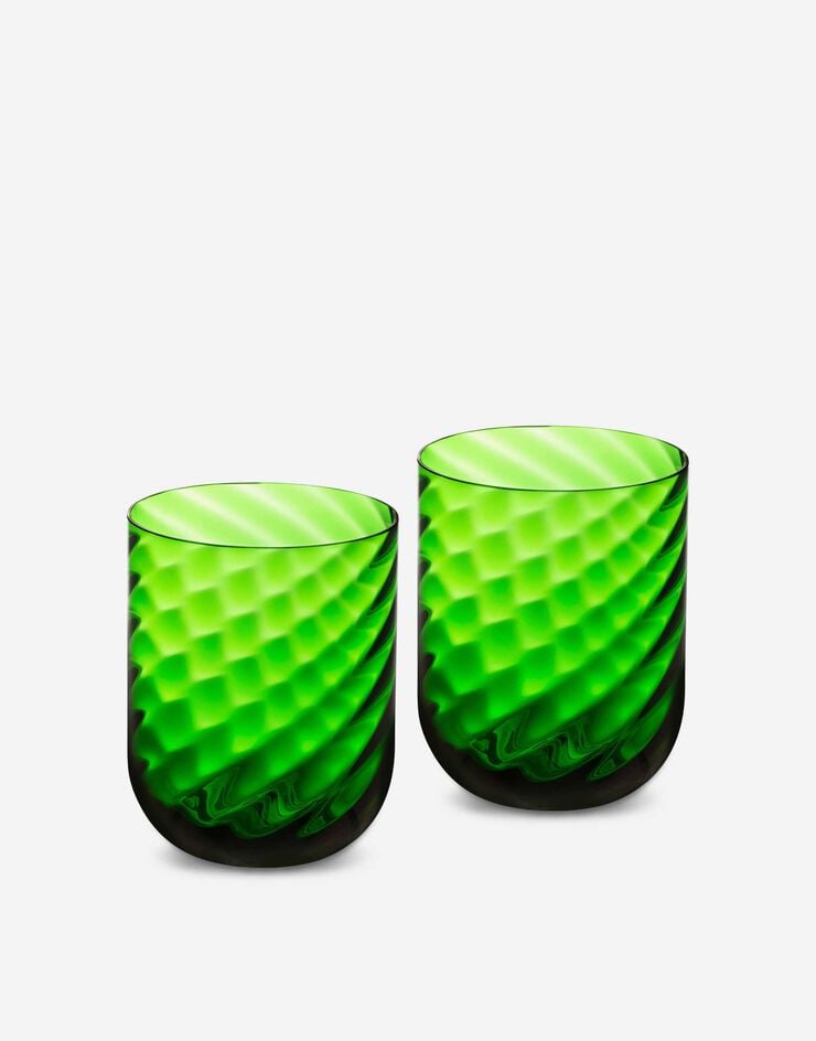 Dolce & Gabbana Conjunto 2 vasos de agua de vidrio de Murano