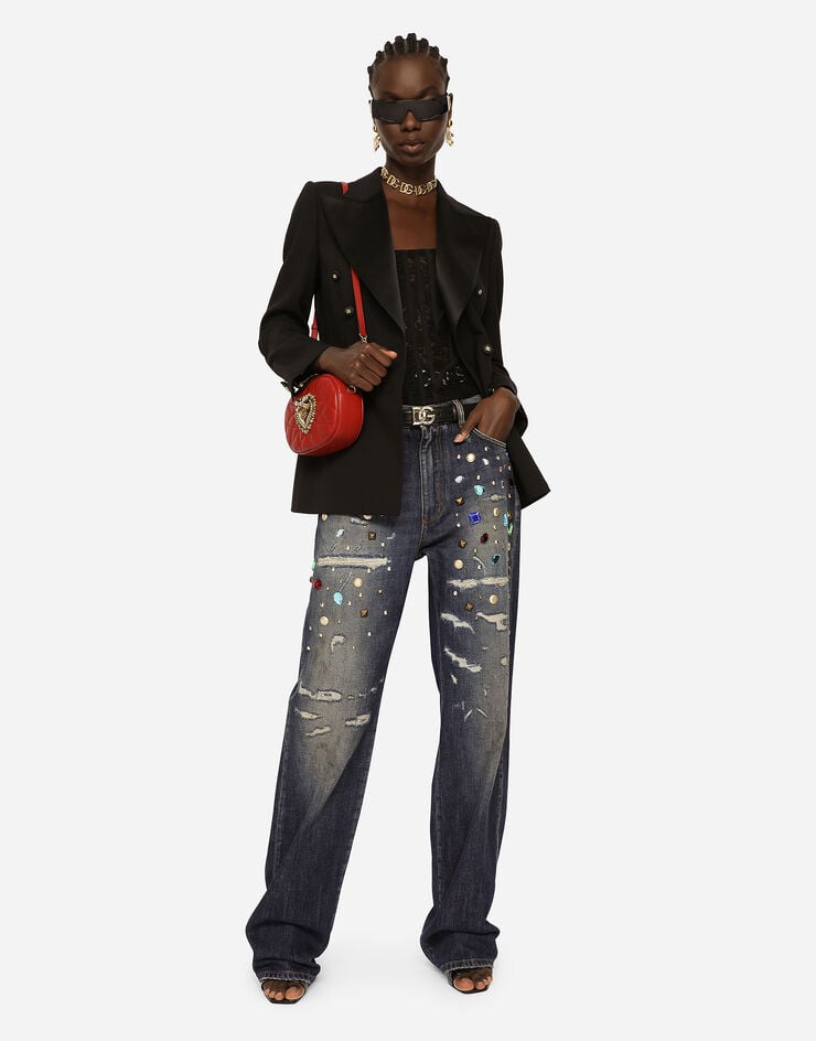 Dolce & Gabbana Corsé De Encaje Con Cordones Y Trabilla