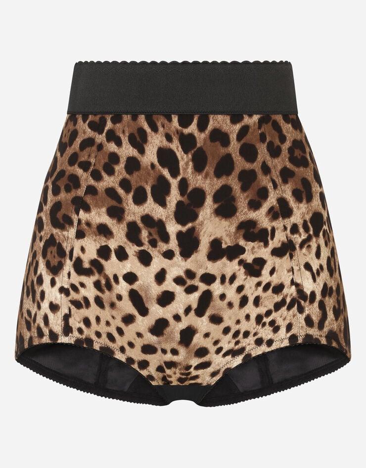 Dolce & Gabbana Culotte de charmeuse estampado leopardo