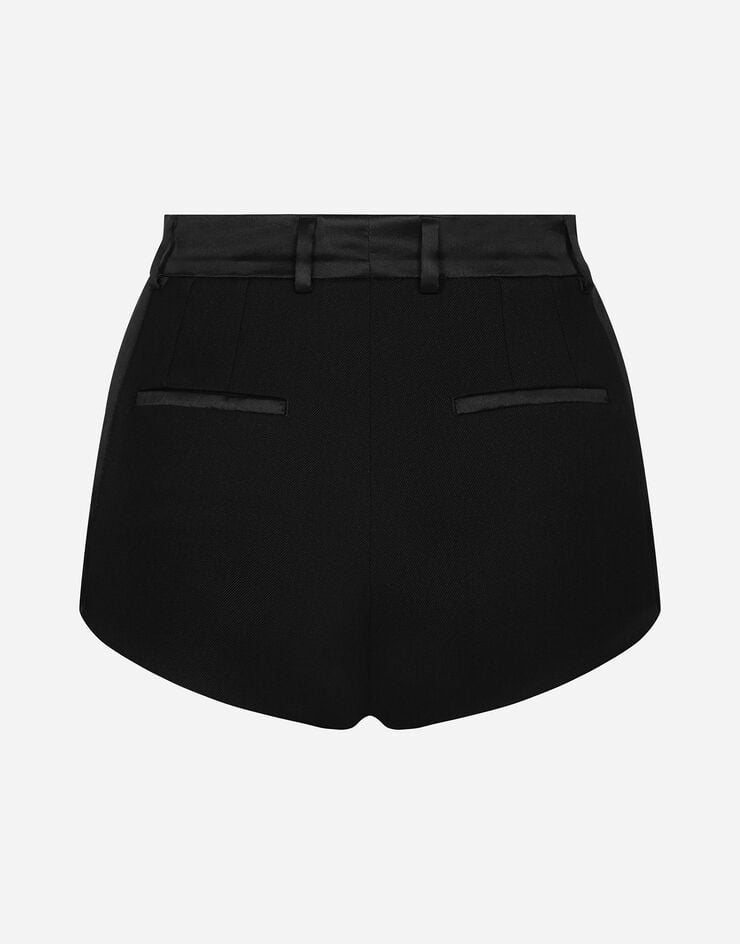 Dolce & Gabbana Culotte Tipo Esmoquin De Lana Elástica