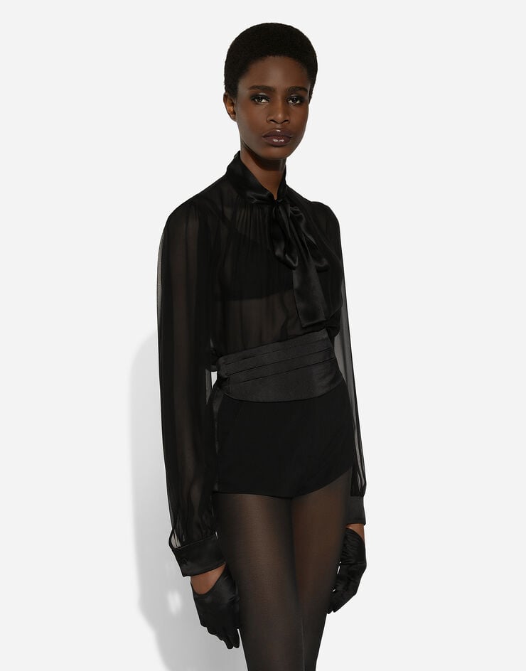 Dolce & Gabbana Culotte Tipo Esmoquin De Lana Elástica