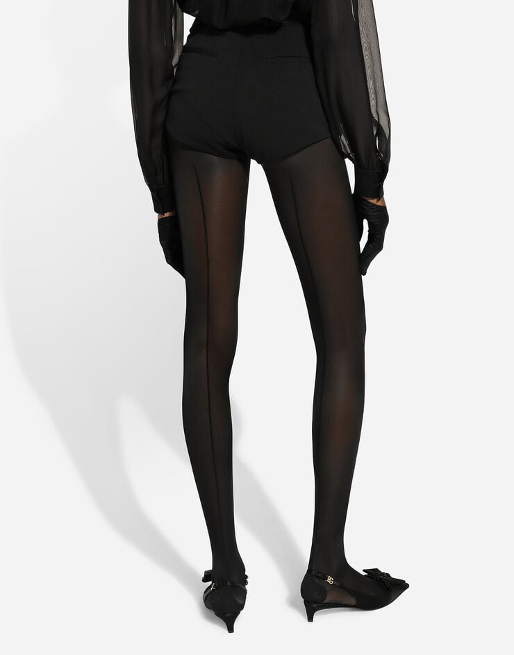 Dolce & Gabbana Culotte Tipo Esmoquin De Lana Elástica