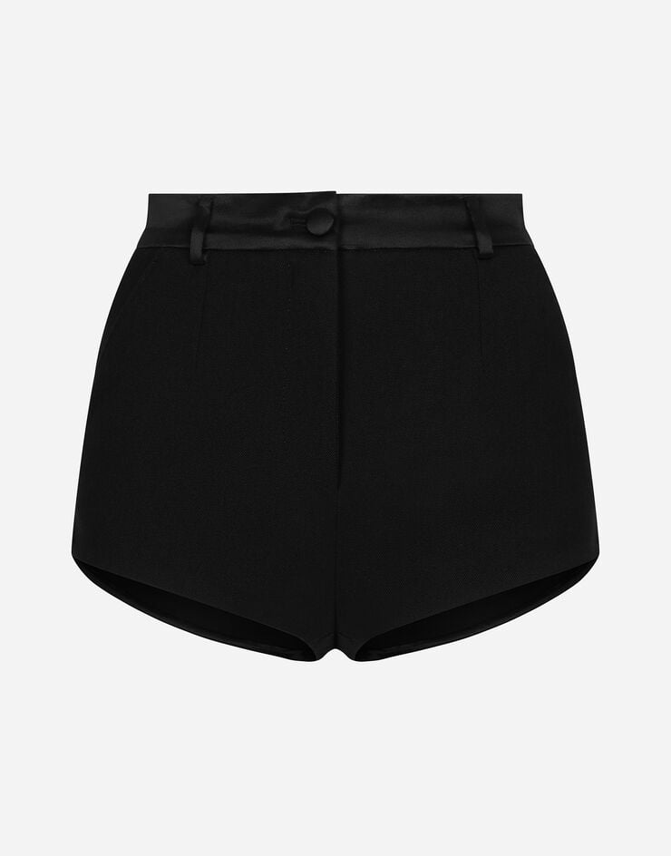 Dolce & Gabbana Culotte tipo esmoquin de lana elástica