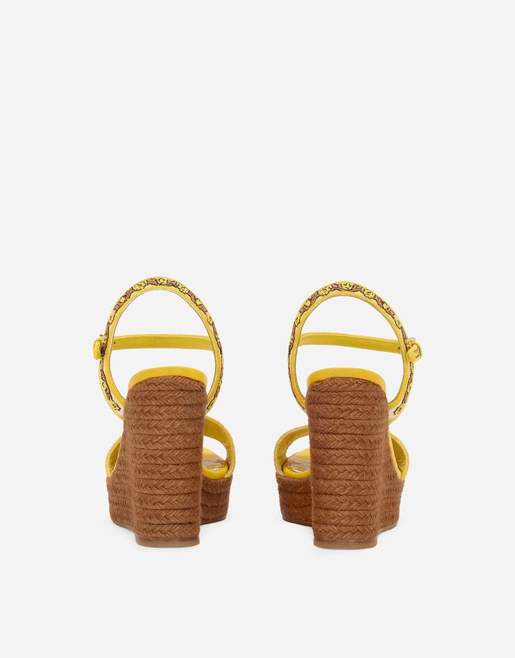 Dolce & Gabbana Cuña Con Motivo Maiolica Bordado En Hilo