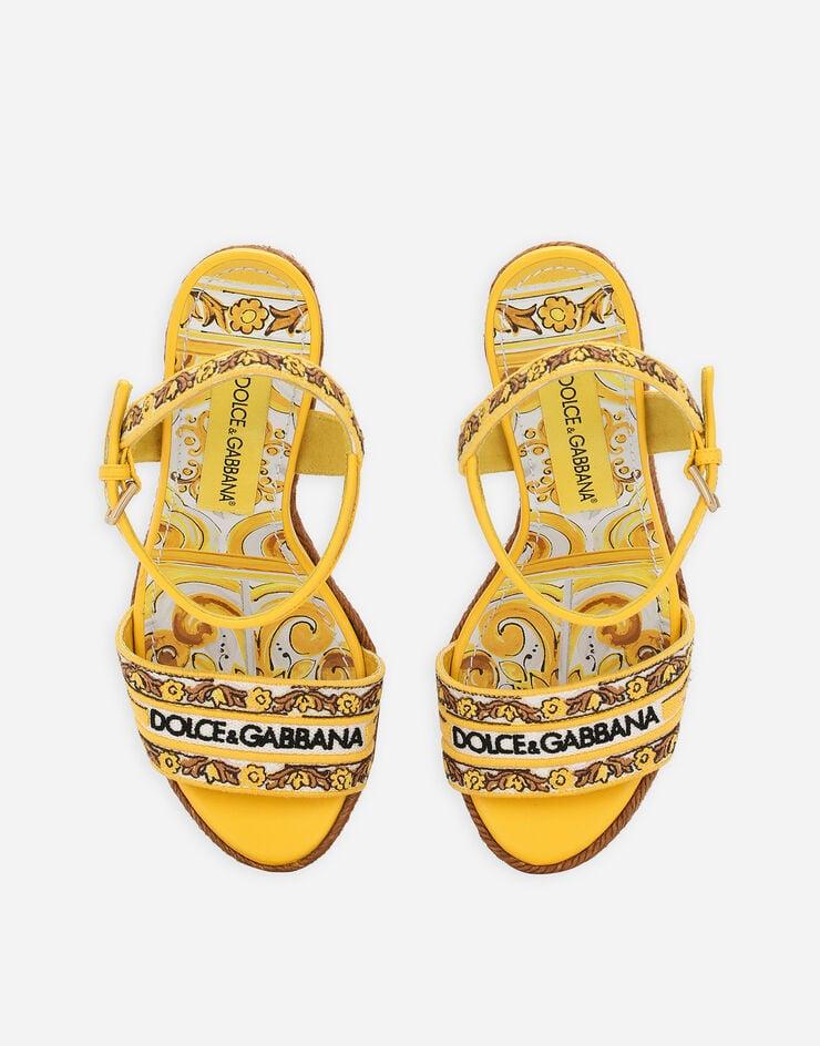 Dolce & Gabbana Cuña Con Motivo Maiolica Bordado En Hilo