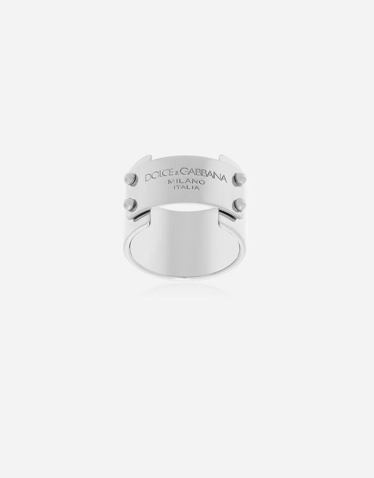 Dolce & Gabbana Anillo Con Placa Con Logotipo