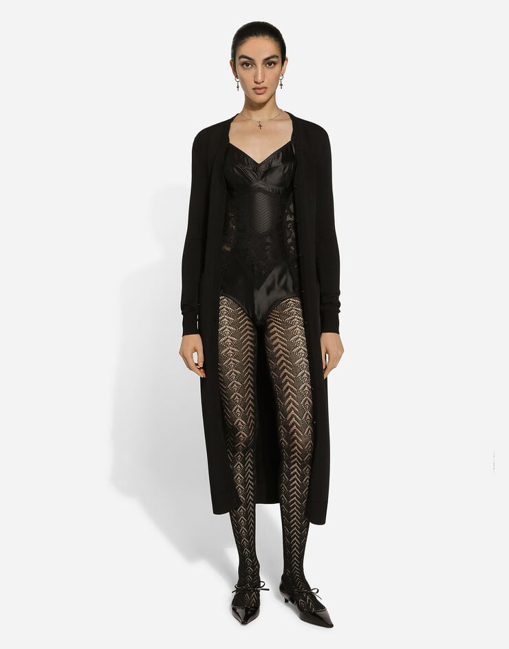 Dolce & Gabbana Bodi Corsetero De Raso Y Encaje