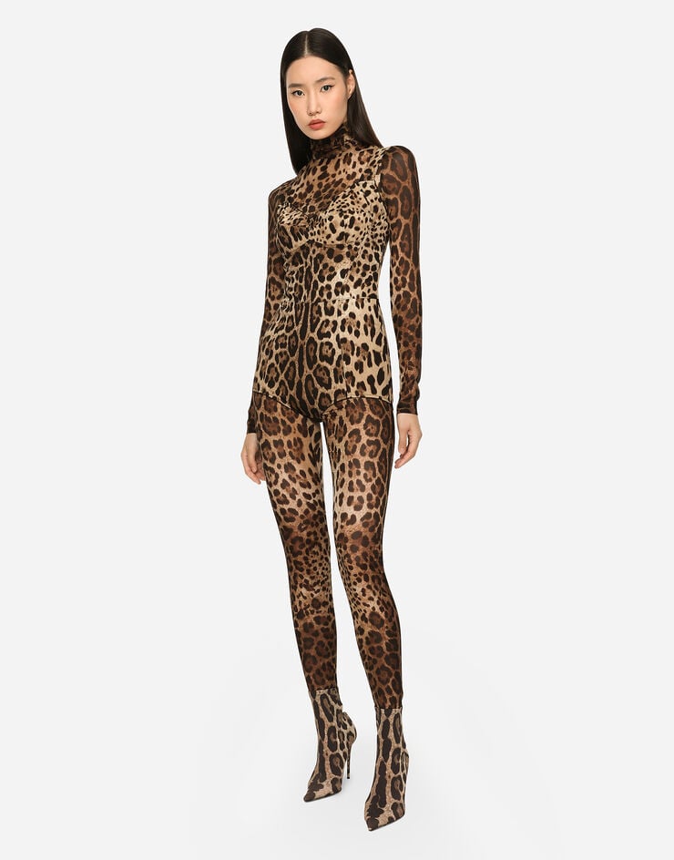 Dolce & Gabbana Body De Charmeuse Estampado Leopardo