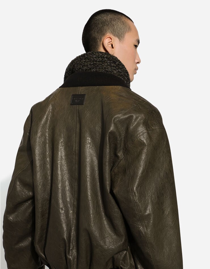 Dolce & Gabbana Bómber De Piel Con Forro