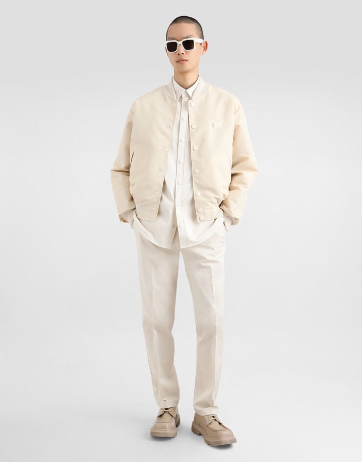 Dolce & Gabbana Bómber De Tejido Técnico Con Placa