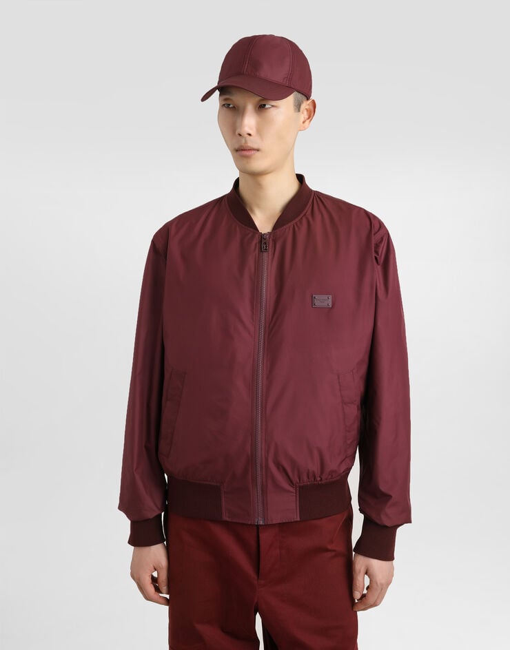 Dolce & Gabbana Bómber De Tejido Técnico Con Placa