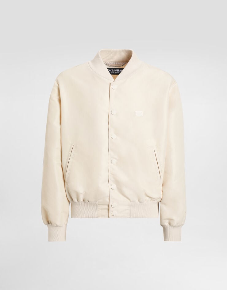 Dolce & Gabbana Bómber de tejido técnico con placa