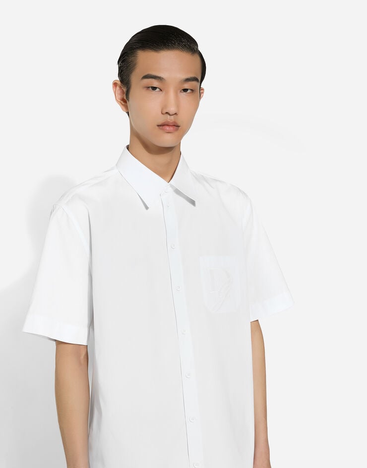 Dolce & Gabbana Camisa De Algodón Con DG Bordado