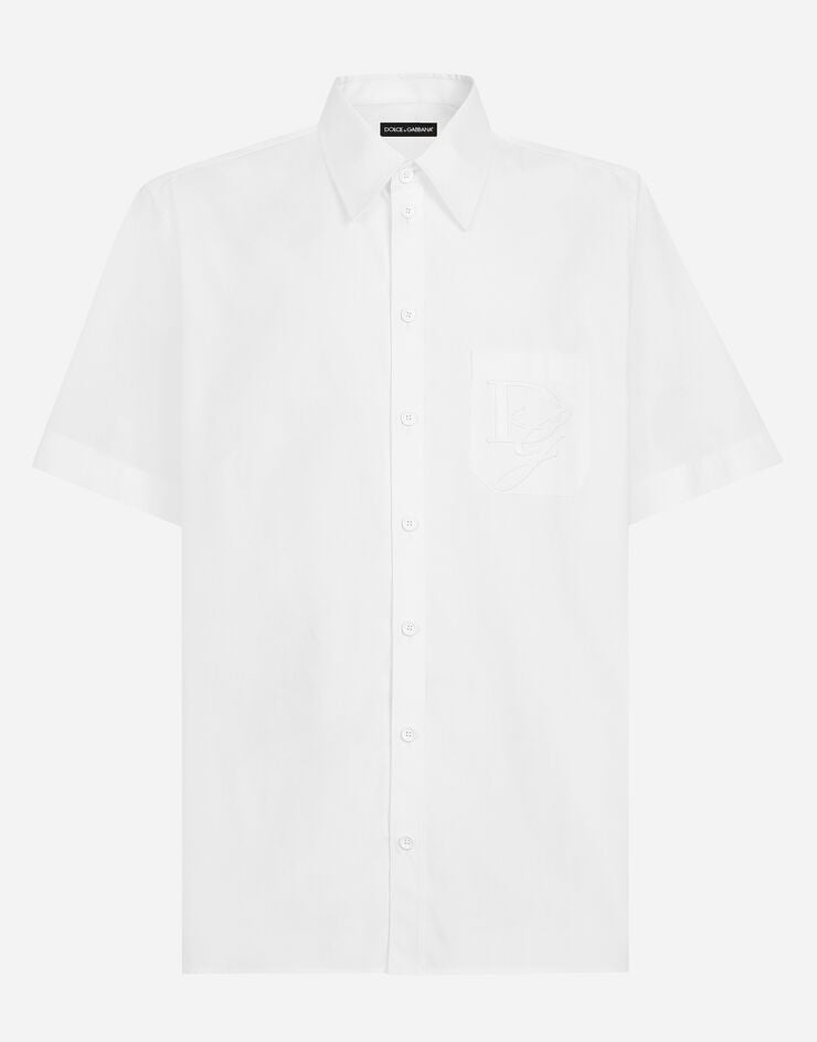 Dolce & Gabbana Camisa De Algodón Con DG Bordado