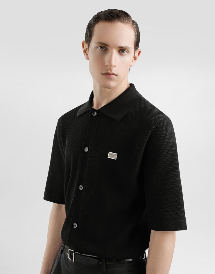 Dolce & Gabbana Camisa De Algodón Con Placa