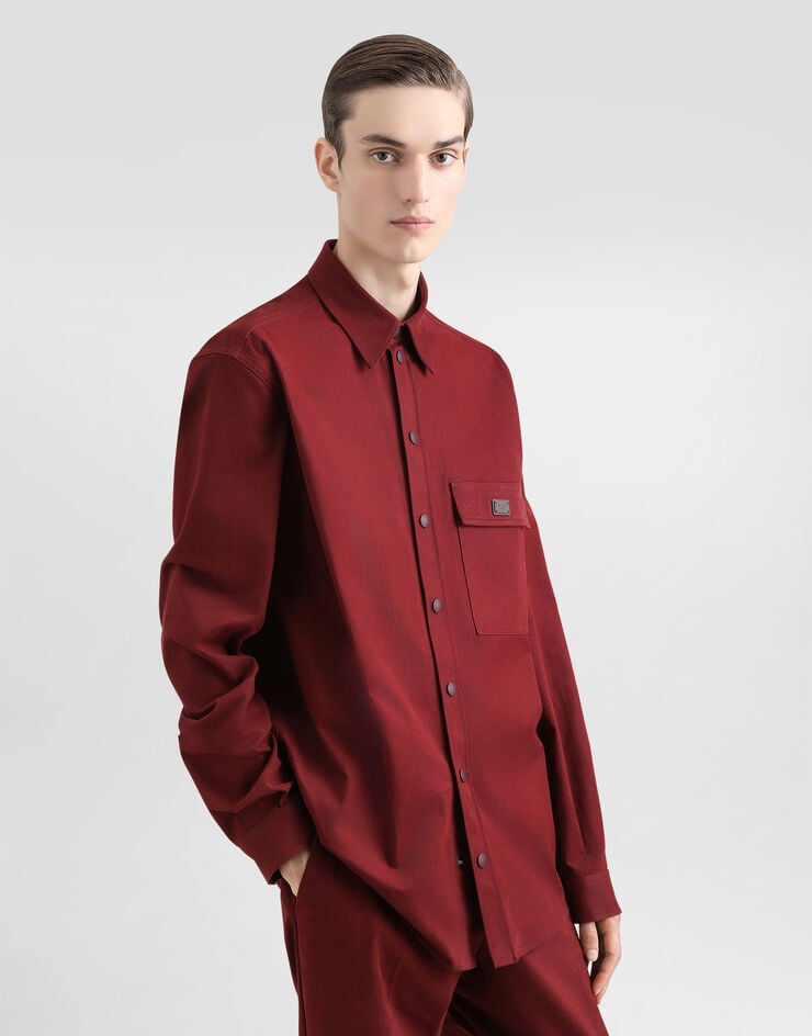 Dolce & Gabbana Camisa De Algodón Con Placa