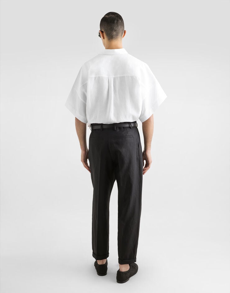 Dolce & Gabbana Camisa De Lino Con Mangas Amplias