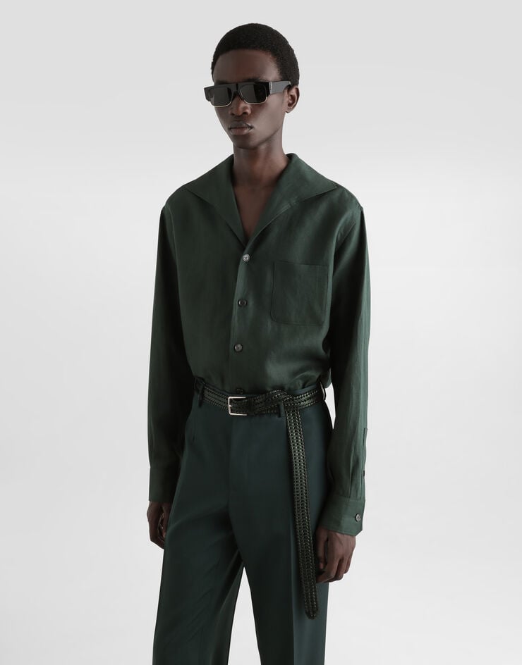 Dolce & Gabbana Camisa De Manga Larga De Lino