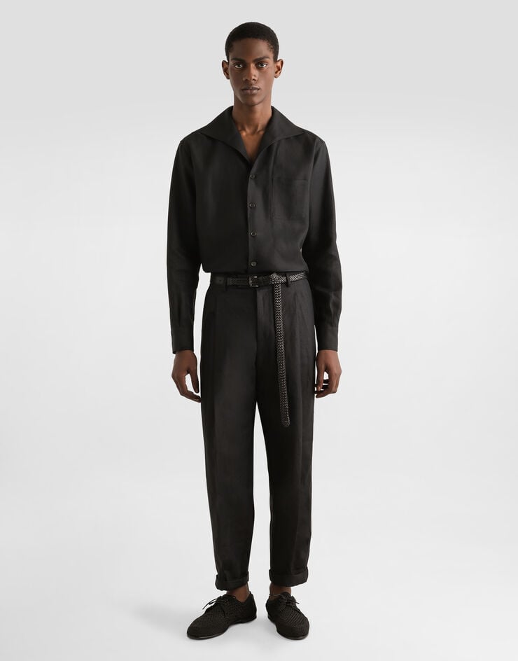 Dolce & Gabbana Camisa De Manga Larga De Lino