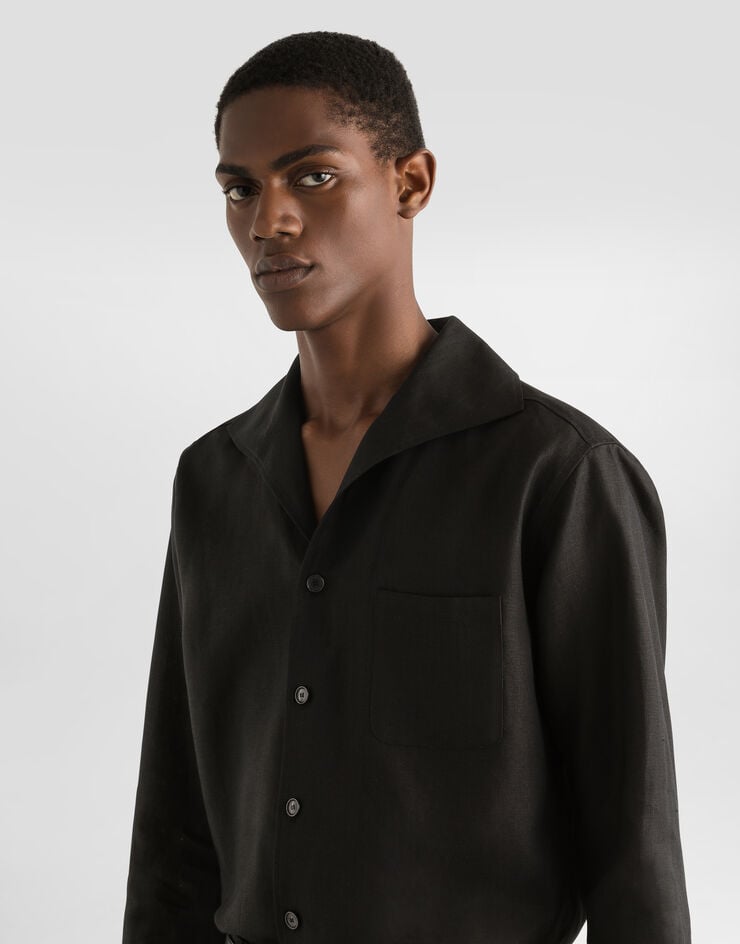 Dolce & Gabbana Camisa De Manga Larga De Lino