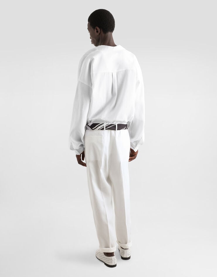 Dolce & Gabbana Camisa De Manga Larga De Lino