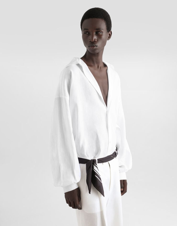 Dolce & Gabbana Camisa De Manga Larga De Lino