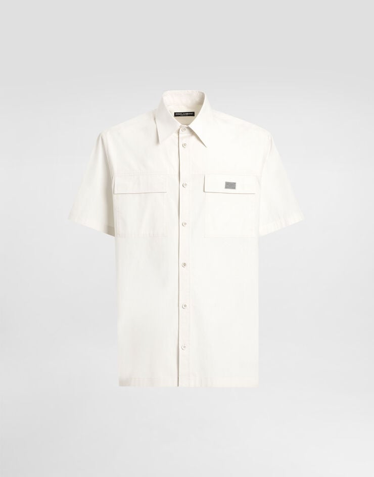 Dolce & Gabbana Camisa de popelina con placa