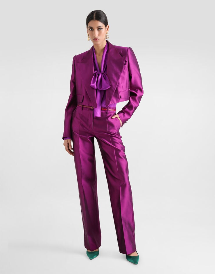 Dolce & Gabbana Camisa De Raso Con Lazo