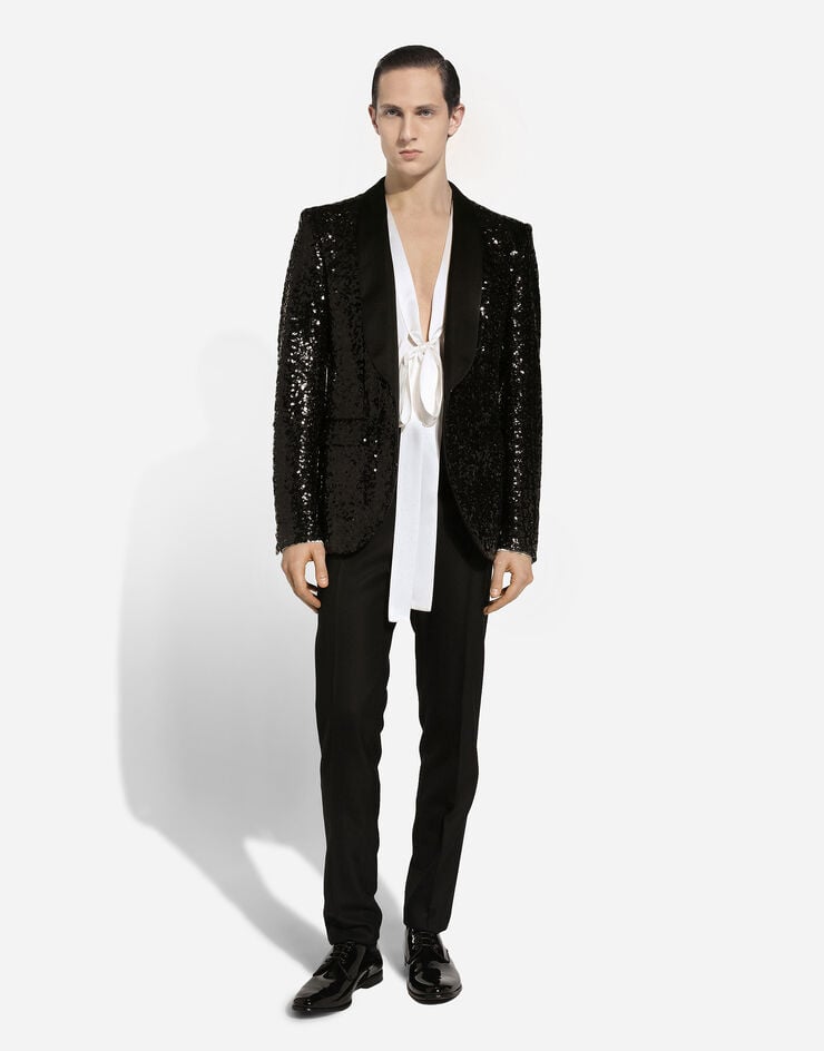 Dolce & Gabbana Camisa De Seda Con Detalle De Lazada