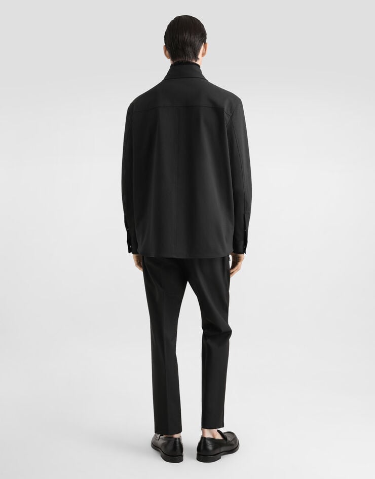 Dolce & Gabbana Camisa De Tejido Técnico Con Placa