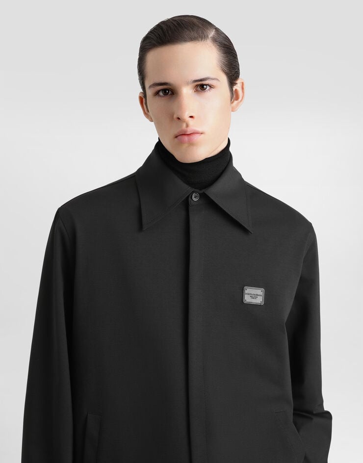 Dolce & Gabbana Camisa De Tejido Técnico Con Placa