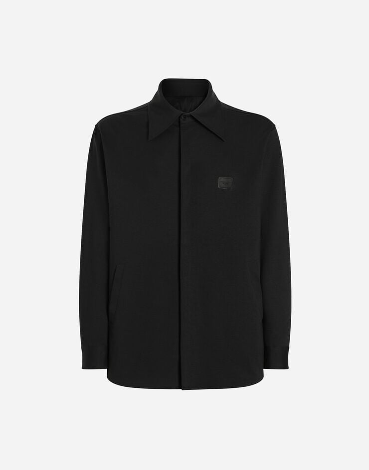 Dolce & Gabbana Camisa de tejido técnico con placa