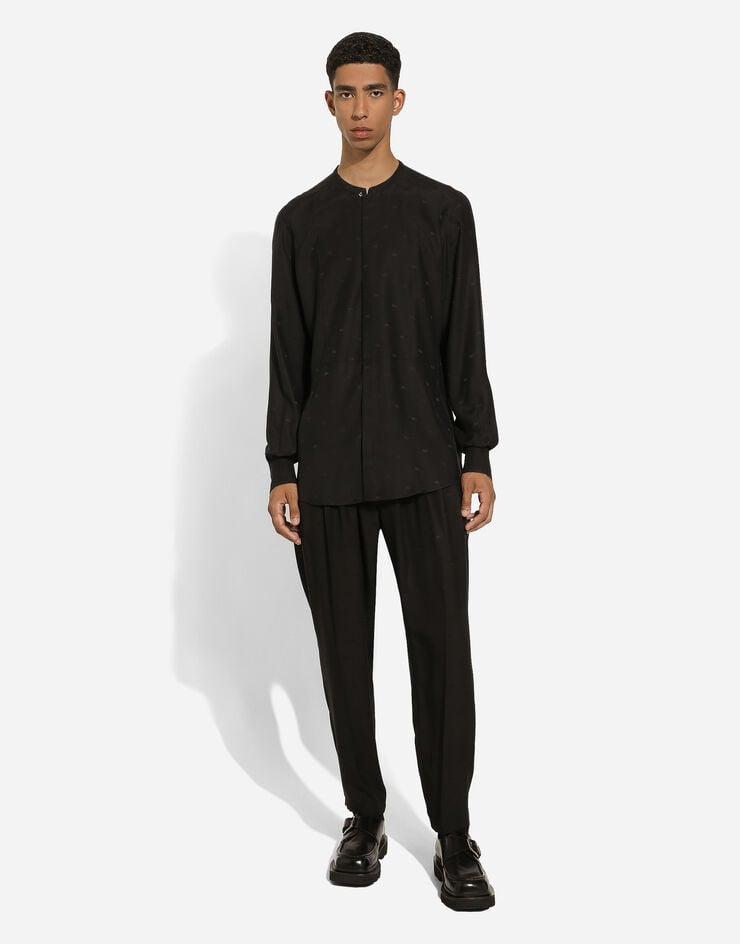 Dolce & Gabbana Camisa Martini De Seda Con Plastrón